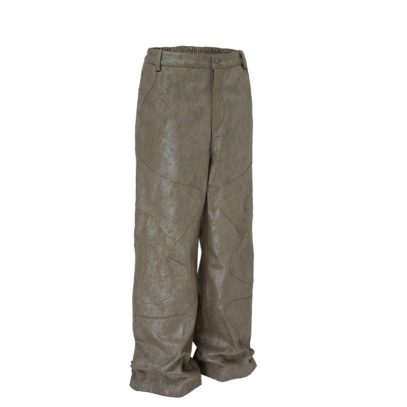 F2CE Deconstructed Patchwork Brush Wax Baggy Pants | Face 3 Face