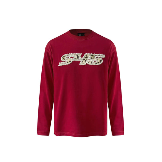 S45 Leopard Patch Pearl Logo Long Sleeve Tee | Face 3 Face