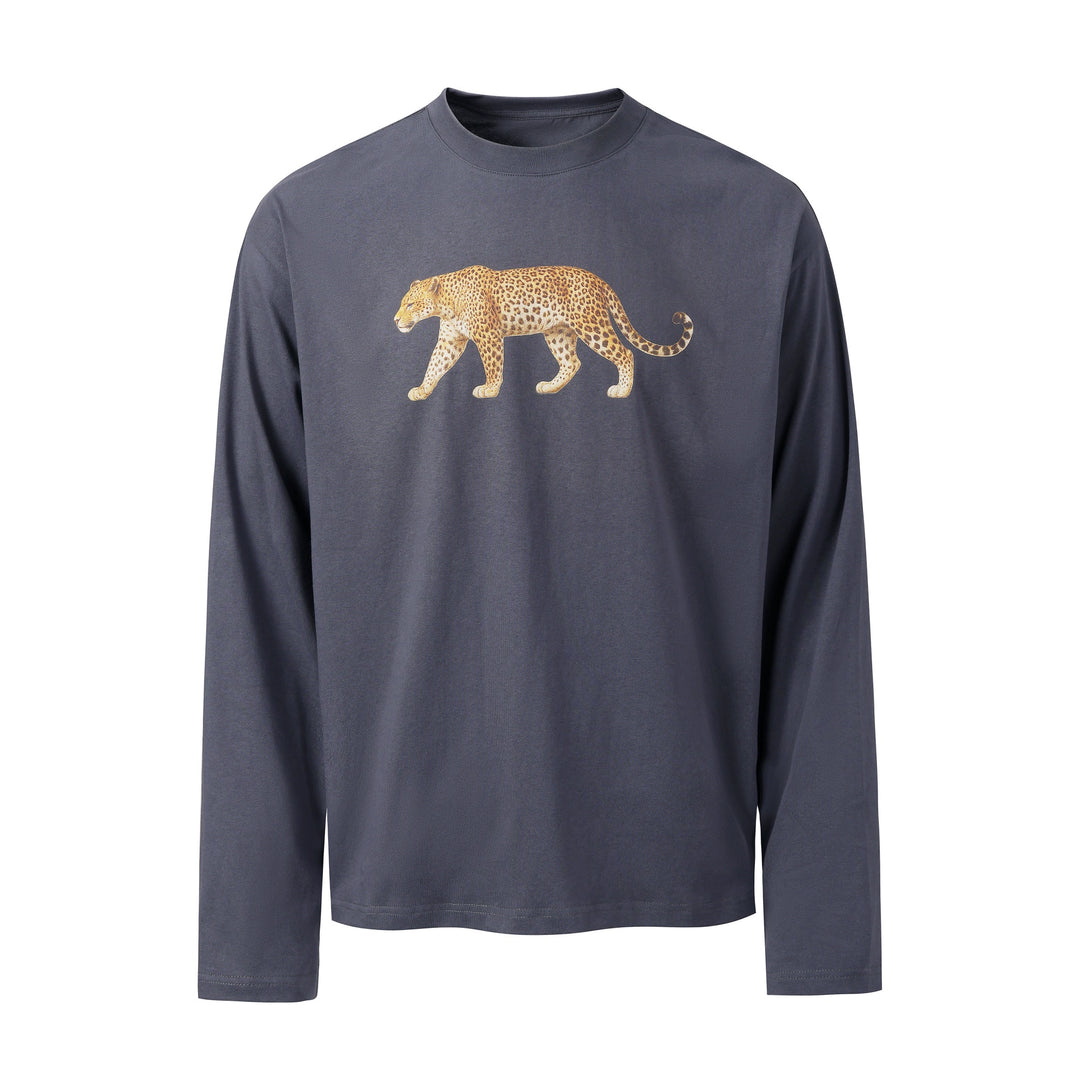 NOVACAM Leopard Digital Print Long Sleeve Tee | Face 3 Face