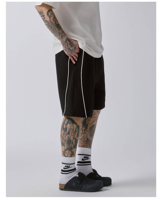 F2CE Badge Embroidered Side Stripe Sweat Shorts | Face 3 Face