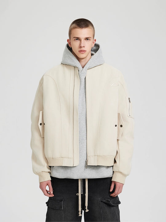 Achock Jacquard Needle Embroidery Varsity Jacket | Face 3 Face