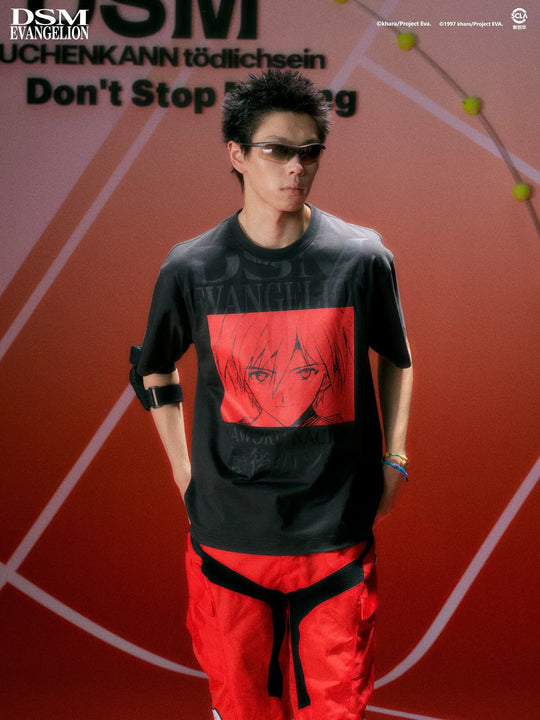 DSM x EVA Character Graphic Print Quick Dry Short Sleeve Tee