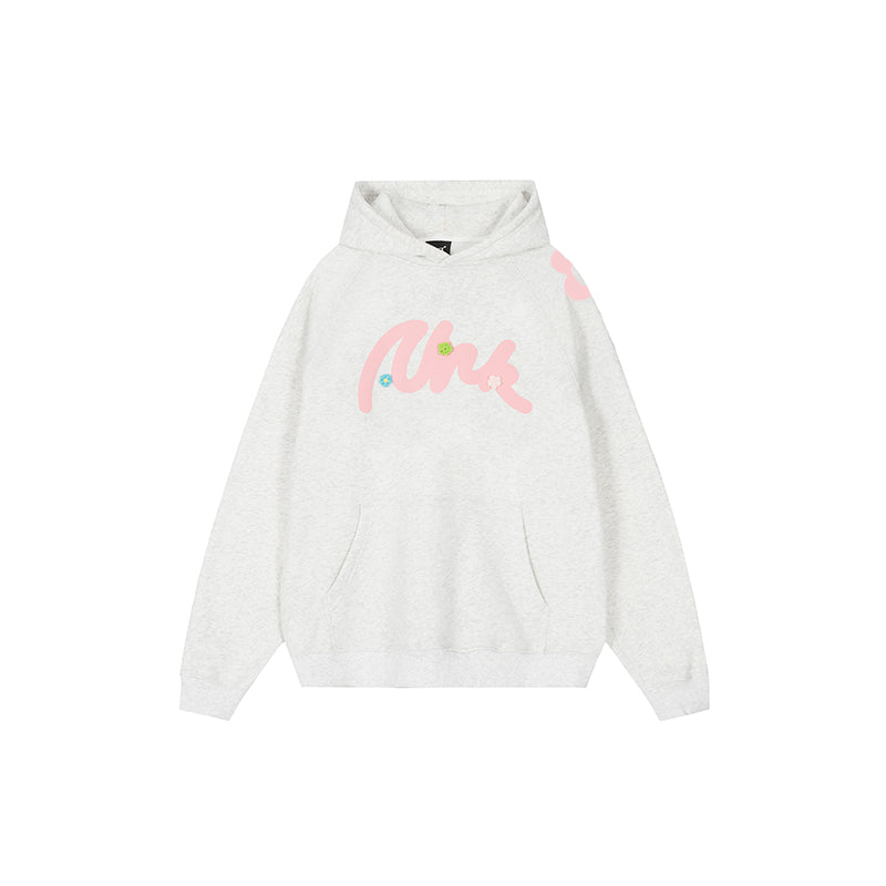 Puff print hoodies | Achock Foam Printed Embroidered Flower Hoodie | Face 3 Face