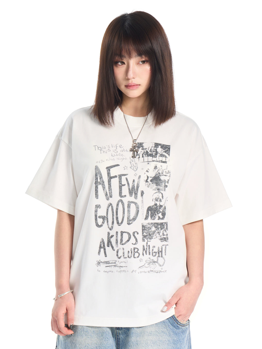 AFGK Club Night Vintage Print Tee | Face 3 Face