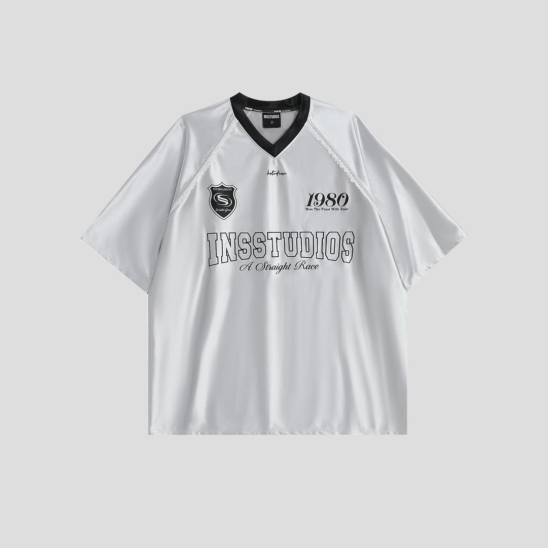 INSstudios Lace Letters Logo Soccer Jersey | Face 3 Face