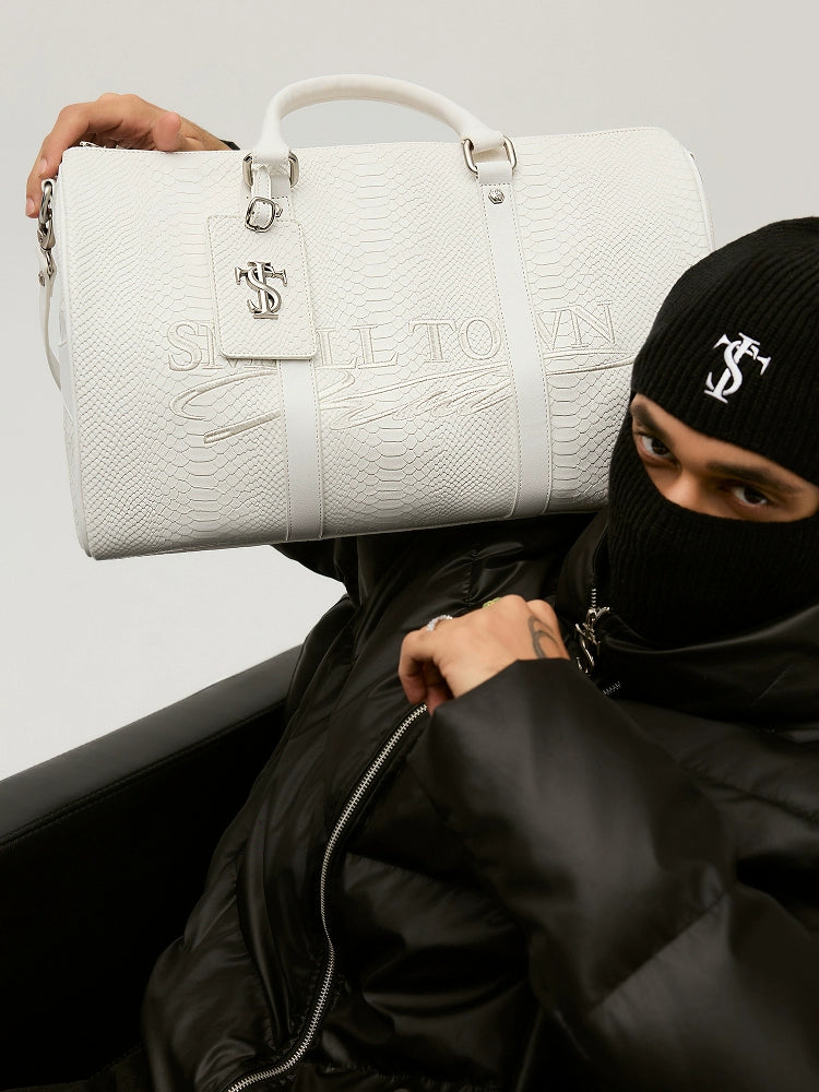 Small Town Kid Snake Pattern Leather Weekender Bag | Face 3 Face