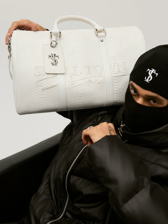 Small Town Kid Snake Pattern Leather Weekender Bag | Face 3 Face
