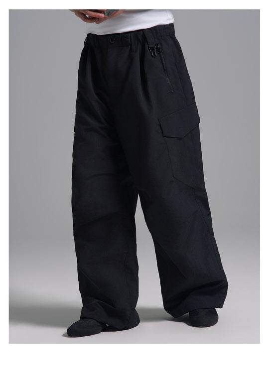 S45 Nylon Baggy Cargo Pants | Face 3 Face