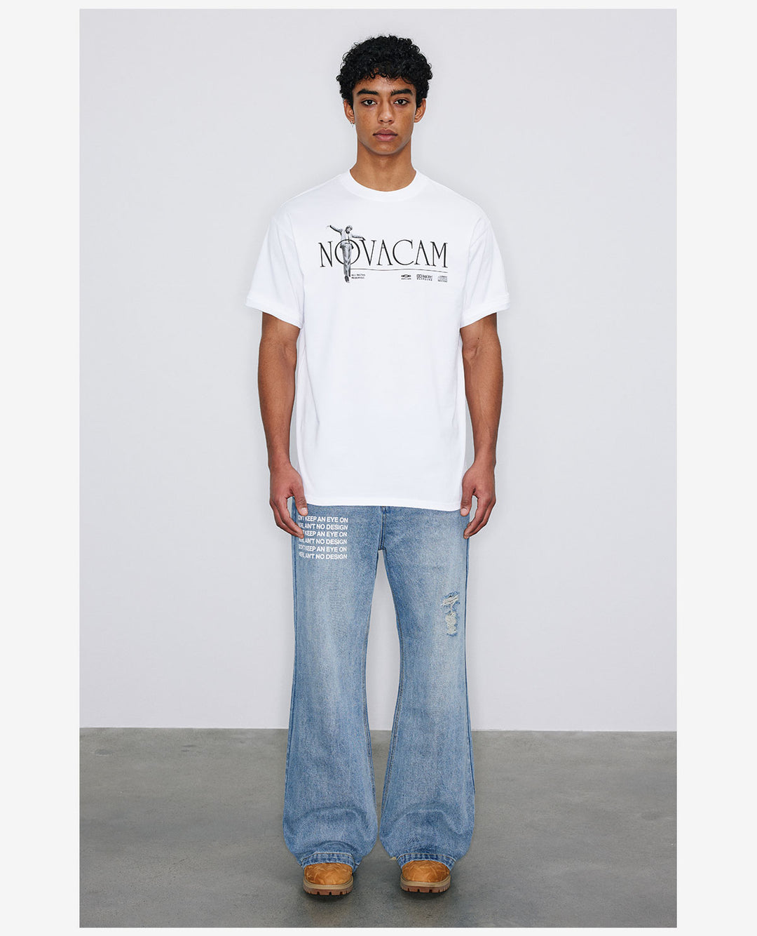 NOVACAM Letter Print Logo Tee | Face 3 Face