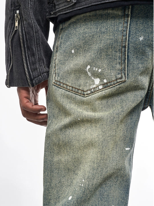 F3F Select Patch Graffiti Washed Gradient Jeans | Face 3 Face