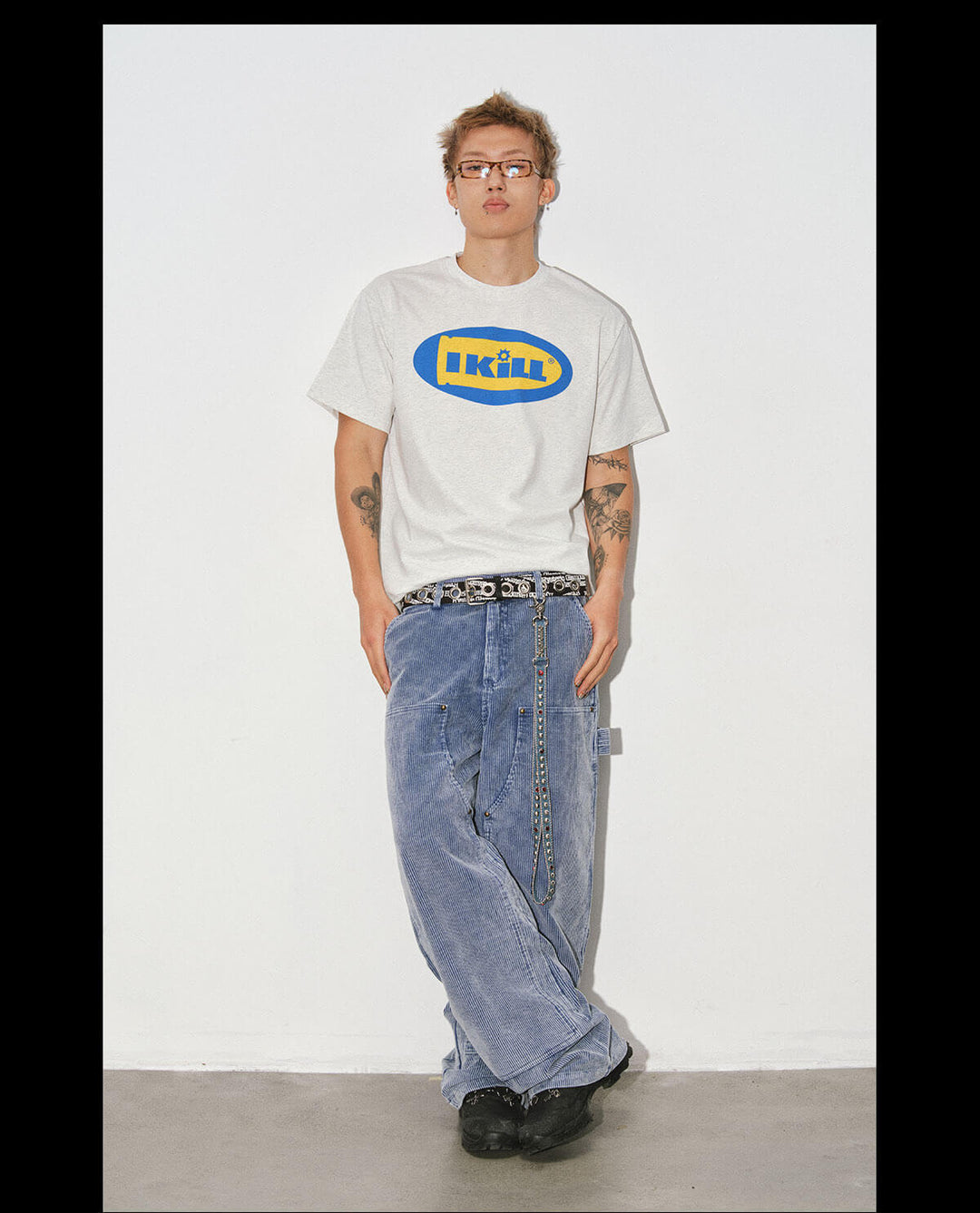 NOVACAM Creative Logo Print Short Sleeve Tee | Face 3 Face