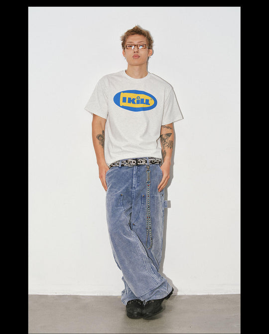 NOVACAM Creative Logo Print Short Sleeve Tee | Face 3 Face
