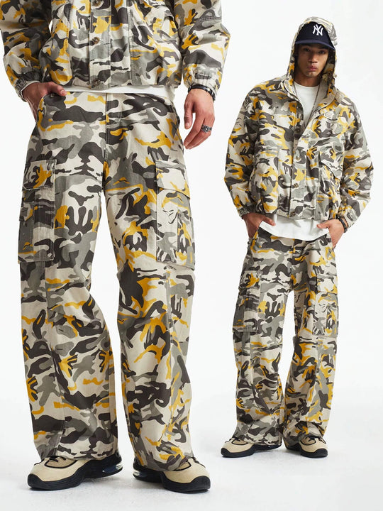 MEDM Custom Color Blocked Camo Cargo Pants | Face 3 Face