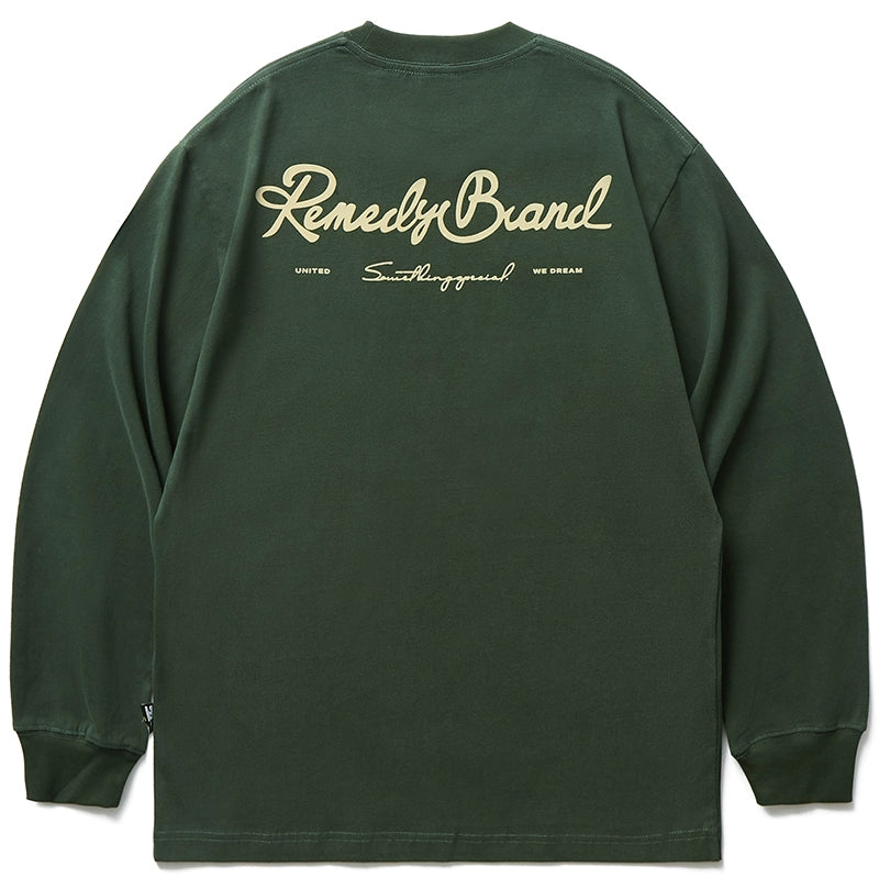 Remedy Script Print Long Sleeve Tee | Face 3 Face