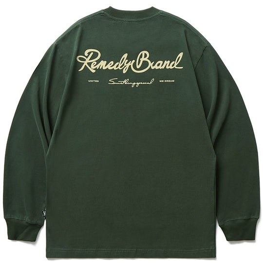 Remedy Script Print Long Sleeve Tee | Face 3 Face