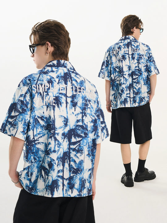 Harsh and Cruel Palm Shadow Cuban Shirt