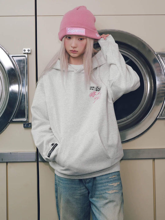 MEDM Handwritten Logo Print Hoodie | Face 3 Face