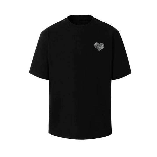 YADcrew Heart Puzzle Logo Print Rhinestone Tee | Face 3 Face