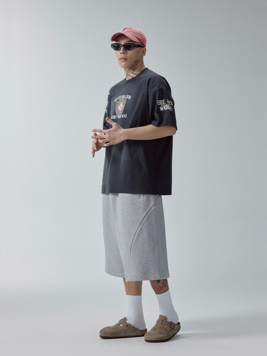 F2CE Basic Stitching Sweat Shorts | Face 3 Face