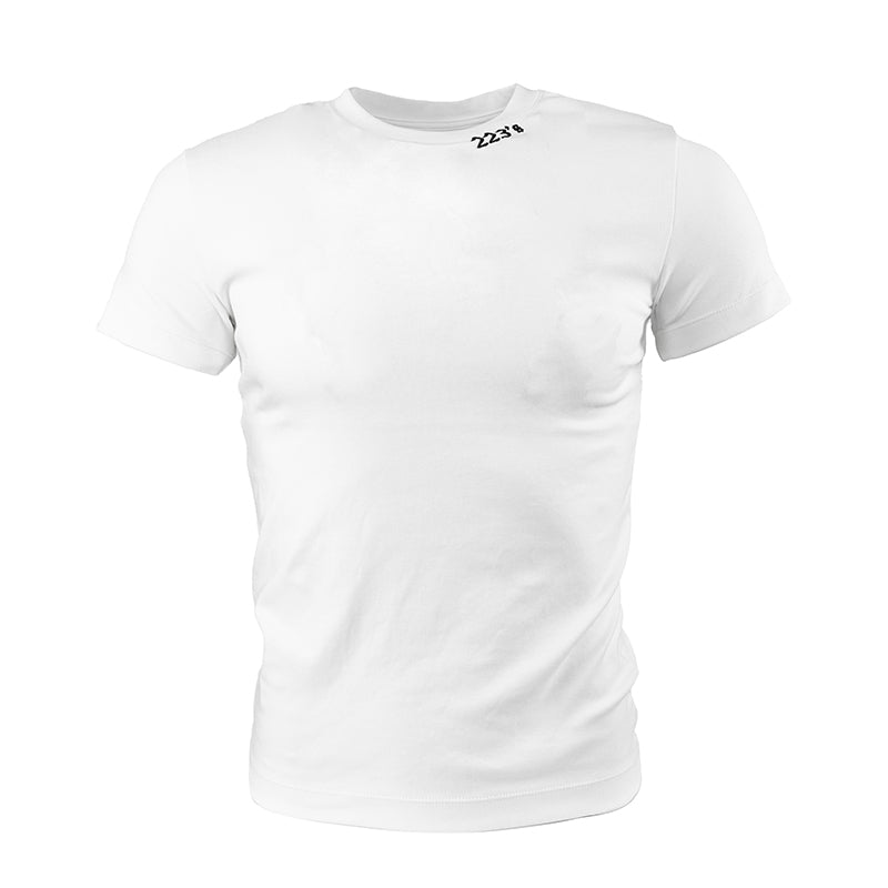 TGFCLUB 223 Neck Embroidered Stretch Slim Tee | Face 3 Face
