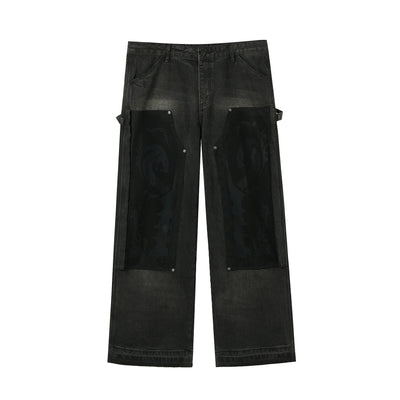 JHYQ Mesh Stitching Double Knee Jeans | Face 3 Face