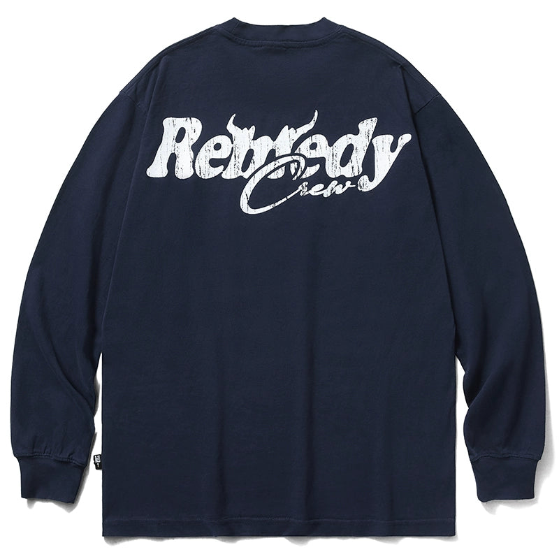 Remedy Cracked Logo Print Long Sleeve Tee | Face 3 Face