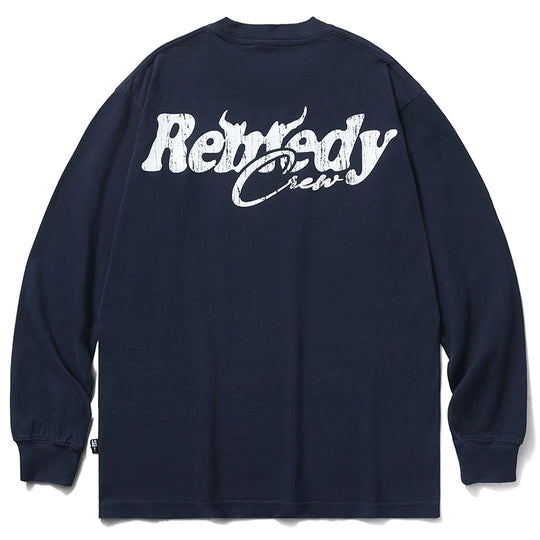 Remedy Cracked Logo Print Long Sleeve Tee | Face 3 Face