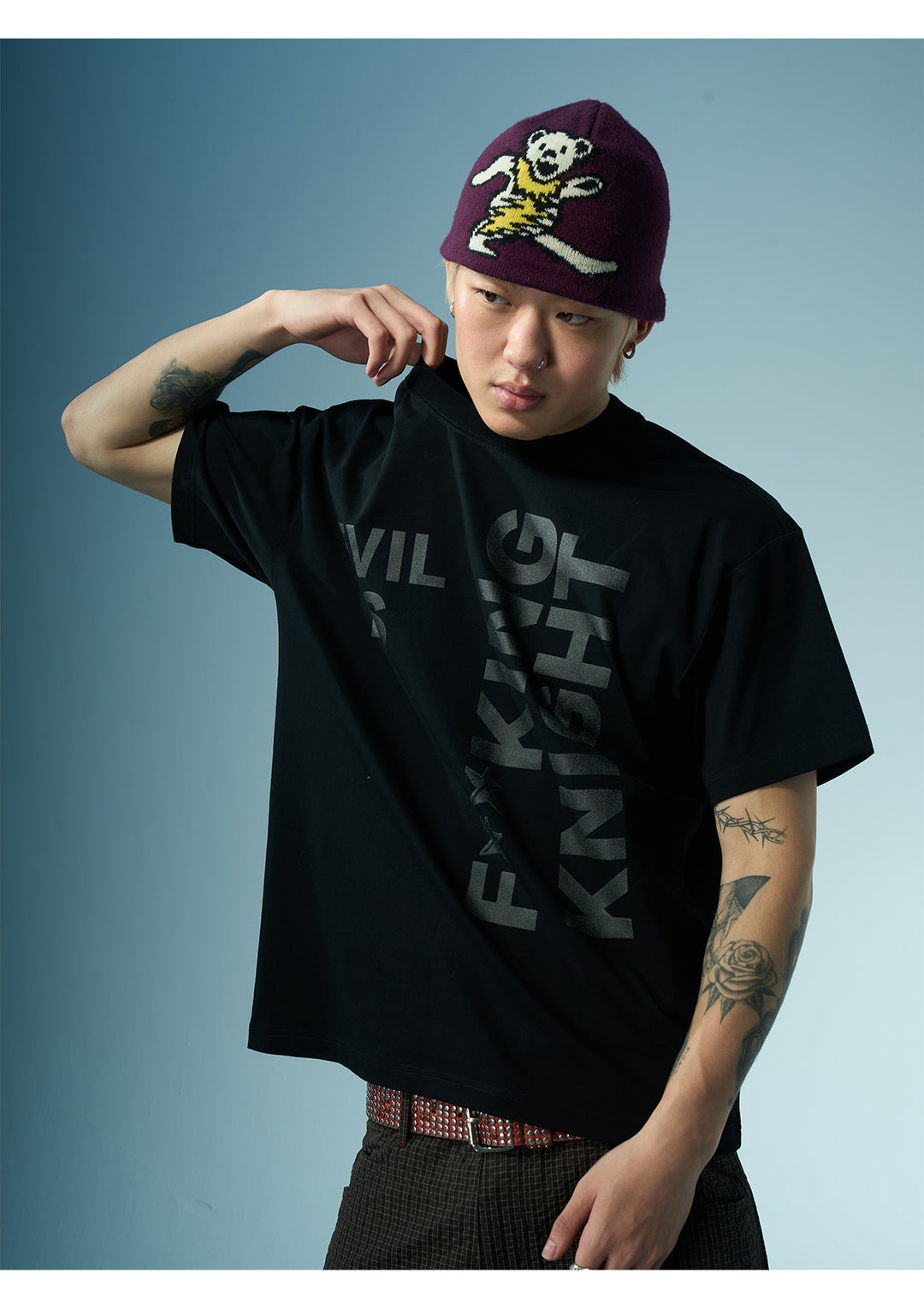 EVILKNIGHT(EK) Slogan Letter Print Tee | Face 3 Face