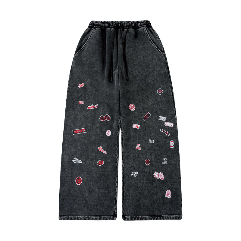 1807× LABT Logo Patch Washed Sweatpants | Face 3 Face