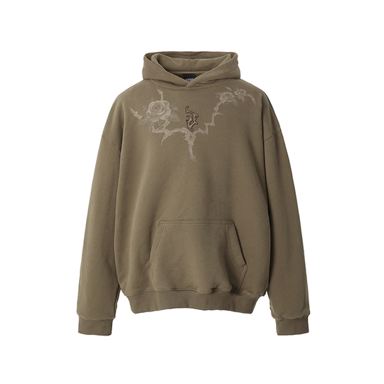 JHYQ Rose Printed 3D Embroidery Hoodie