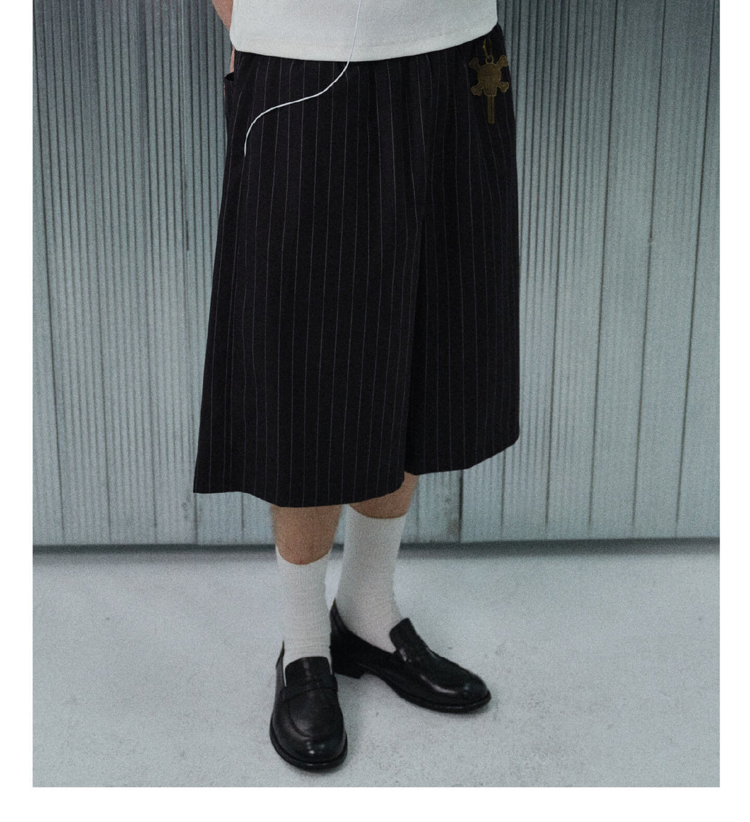 S45 Jacquard Stripe Baggy Suit Shorts