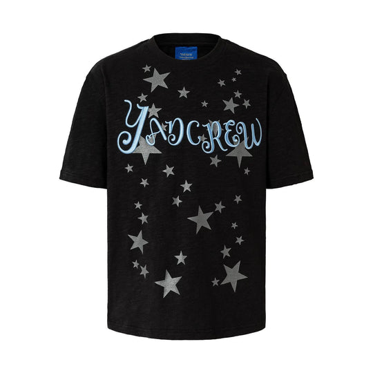 YADcrew Star Print 3D Logo Embroidered Tee | Face 3 Face