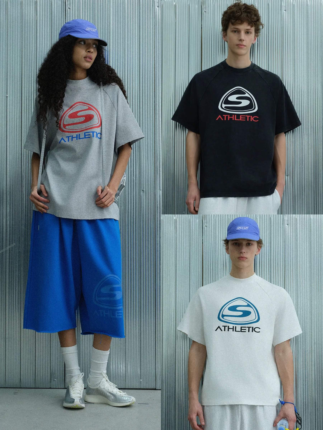S45 Athletic Logo Distressed Raglan Short Sleeve Tee | Face 3 Face