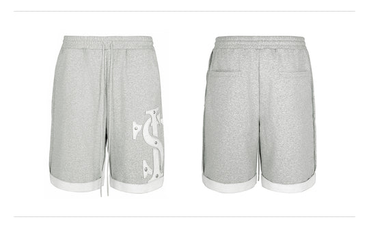 Small Town Kid Patch Studded Sweat Shorts | Face 3 Face