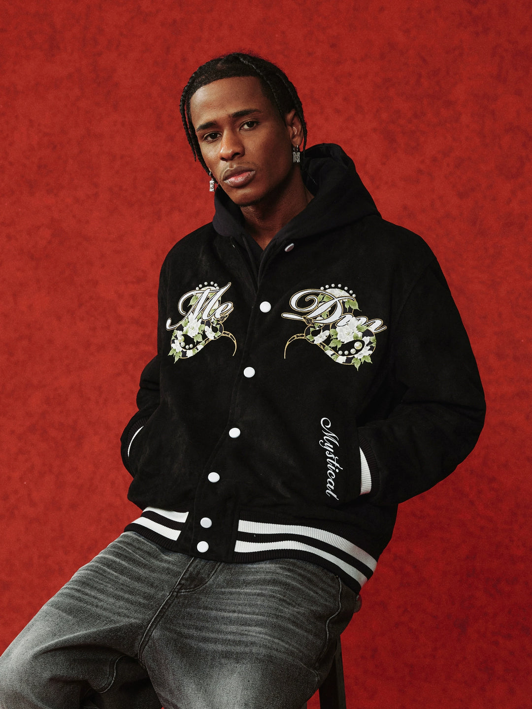 MEDM Year of the Snake Limited Edition Suede Varsity Jacket | Face 3 Face