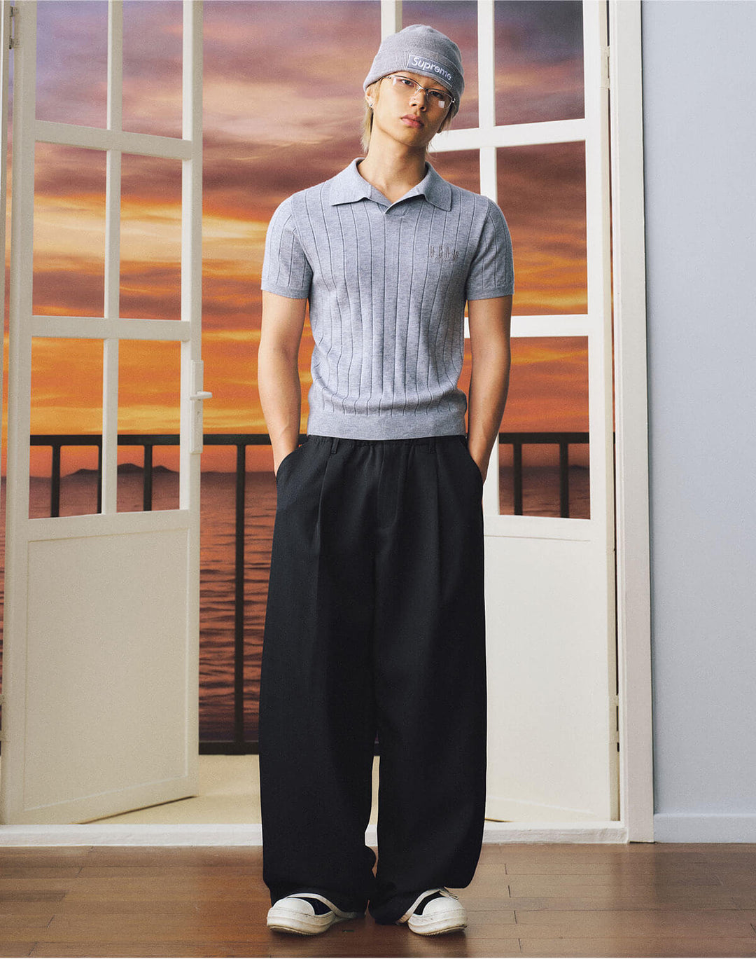 MEDM Elastic Waist Pleated Casual Suit Pants | Face 3 Face