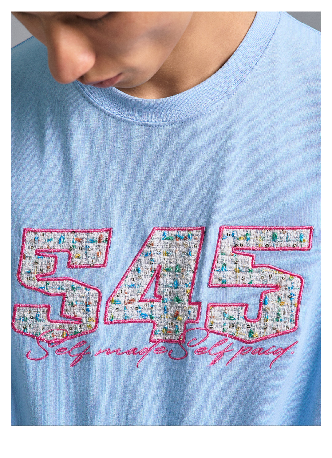 S45 Sequins Logo Patch Embroidery Tee | Face 3 Face