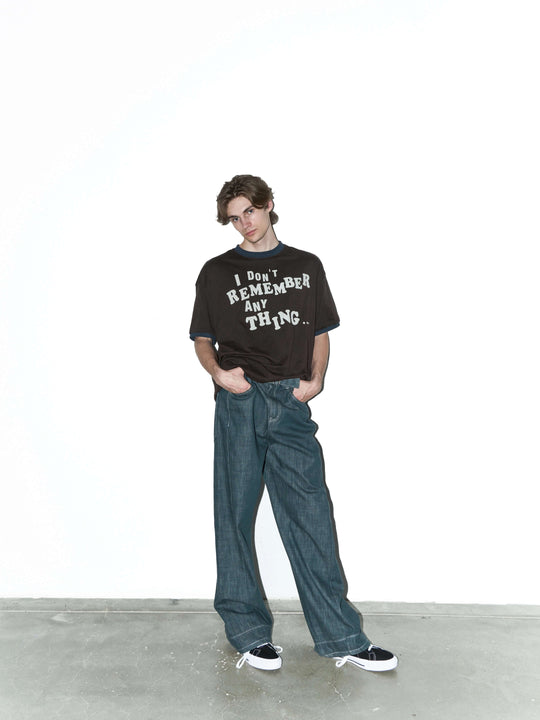 LIBERAFIT Vintage Slogan Print Short Sleeve Ringer Tee | Face 3 Face