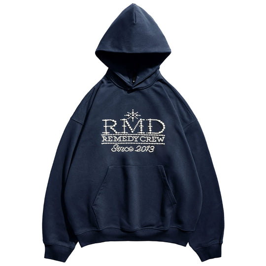 Remedy RMD Pearl Letter Embroidered Hoodie | Face 3 Face
