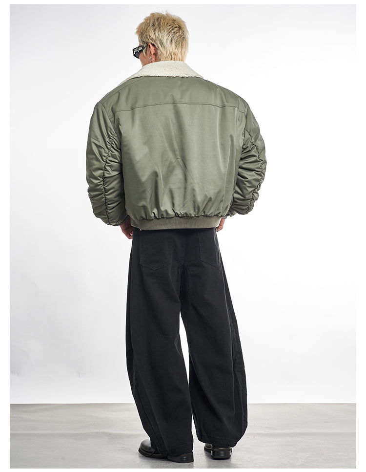 F3F Select Fur Collar MA-1 Bomber Flight Jacket | Face 3 Face