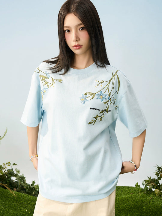 Harsh and Cruel Botanical Embroidery Tee | Face 3 Face