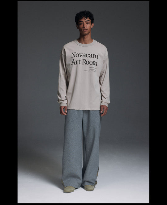 NOVACAM Novacam Art Room Backstitching Frayed Long Sleeve Tee | Face 3 Face