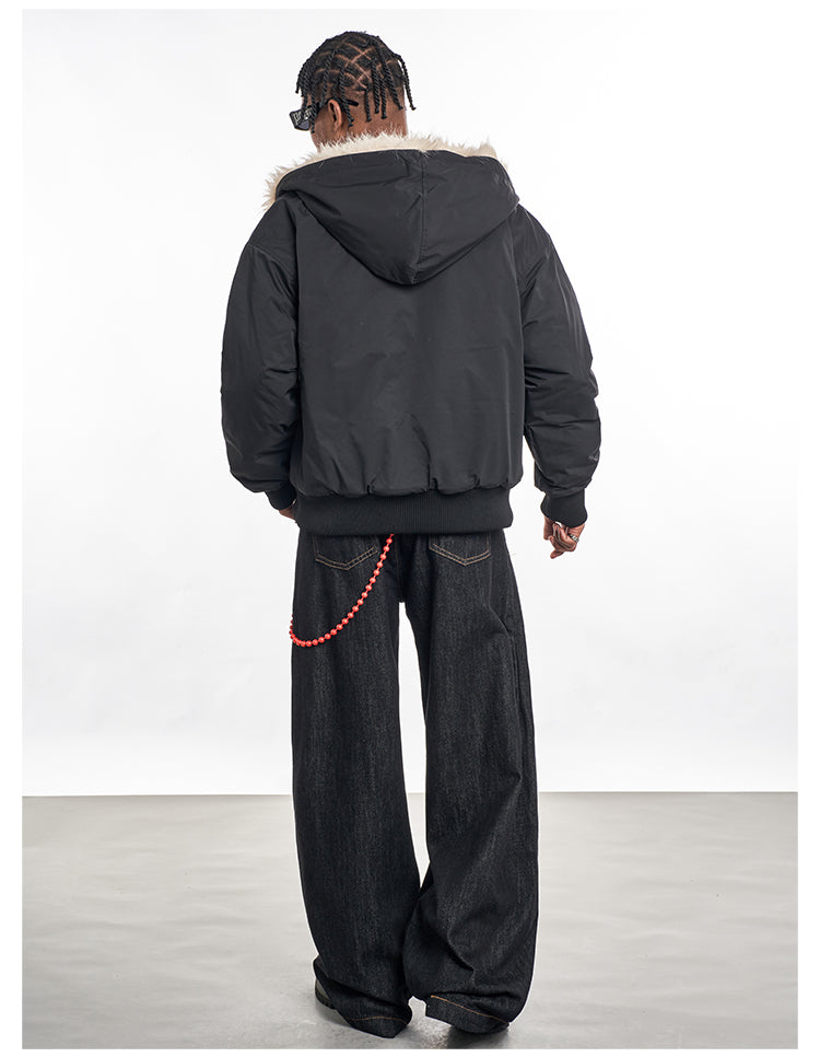 F3F Select Fur Lining Hoodie Nylon Jacket | Face 3 Face