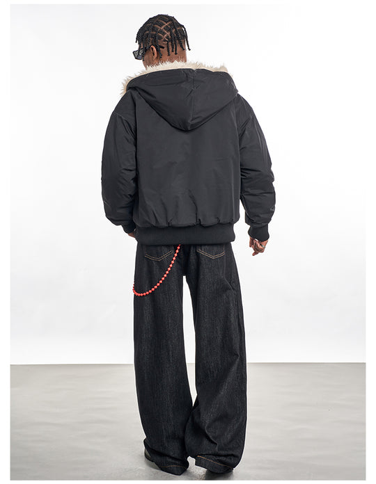 F3F Select Fur Lining Hoodie Nylon Jacket | Face 3 Face