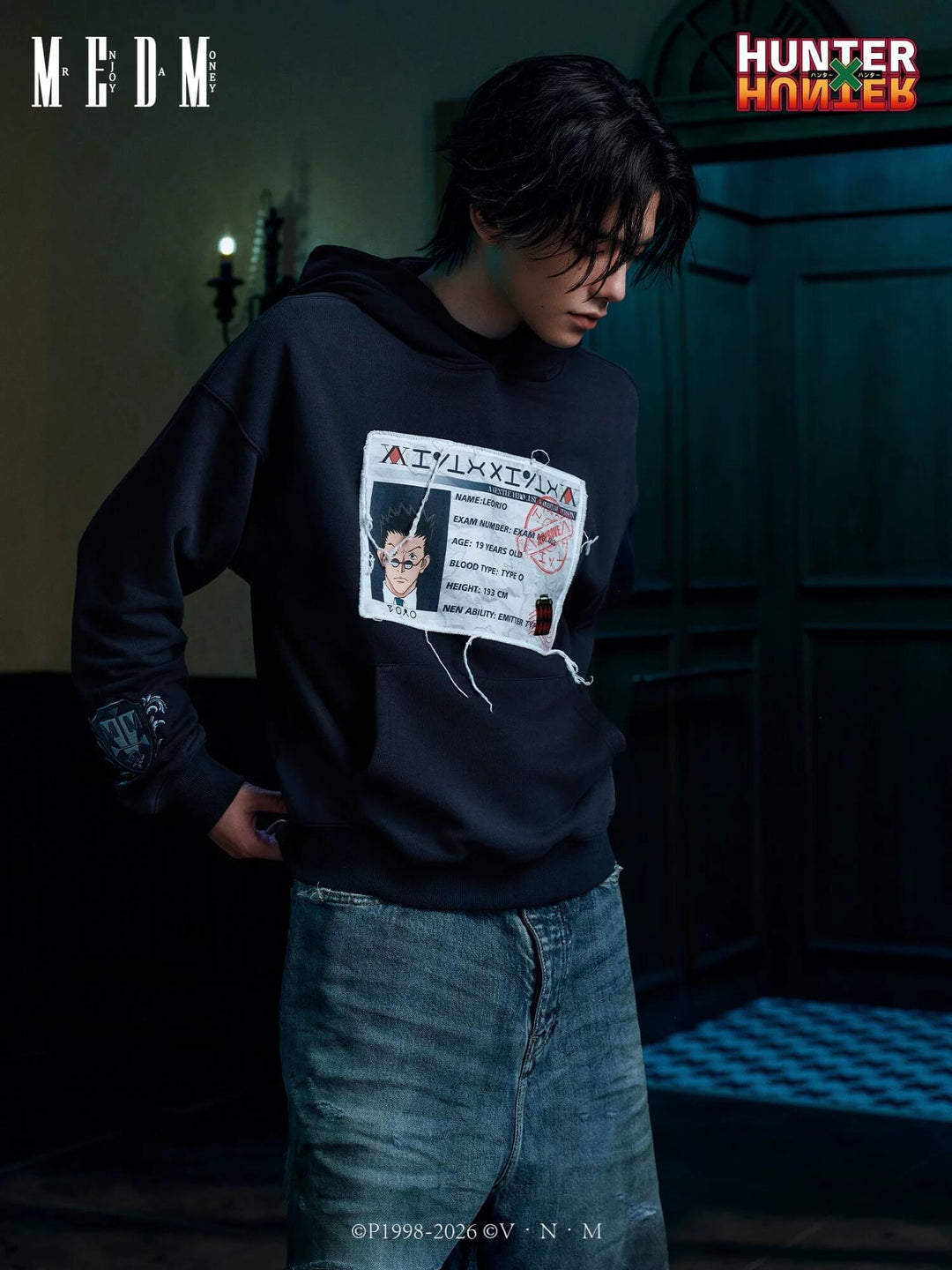MEDM × HUNTER×HUNTER Hunter License Graphic Patch Hoodie | Face 3 Face
