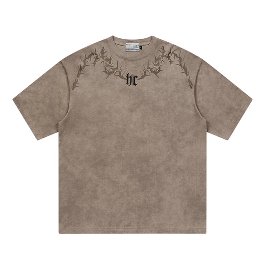 Harsh and Cruel Gothic Thorn Collar Logo Tee | Face 3 Face