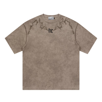 Harsh and Cruel Gothic Thorn Collar Logo Tee | Face 3 Face
