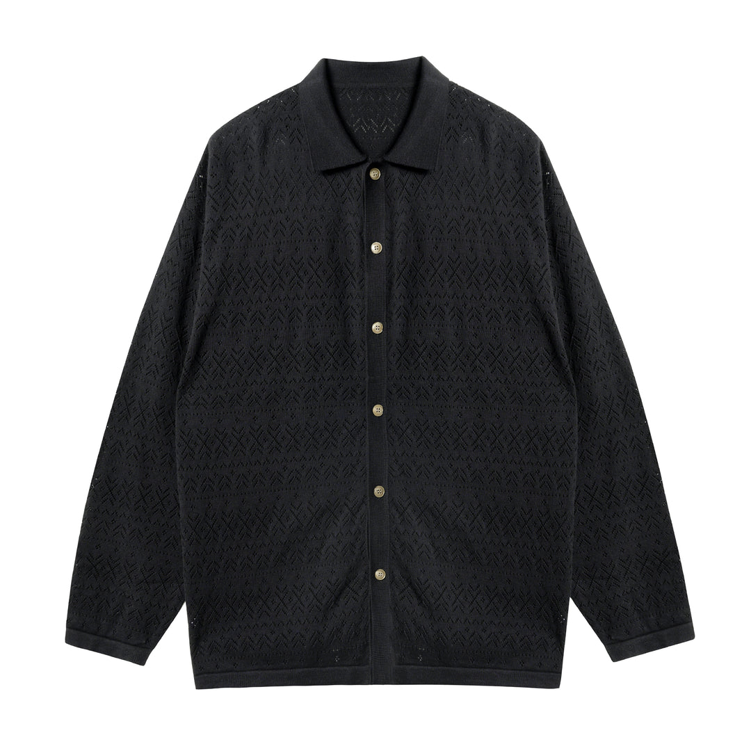 JHYQ Mesh Hollow Knit Cardigan | Face 3 Face