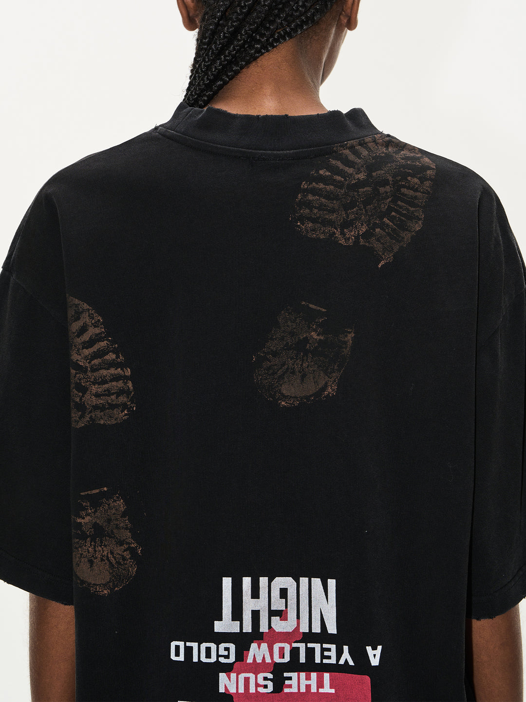 BLIND NO PLAN Washed and Aged Footprint Tee | Face 3 Face