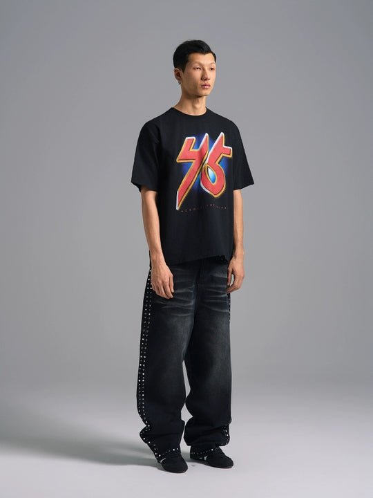 S45 Battle Metal Digital Logo Print Tee | Face 3 Face